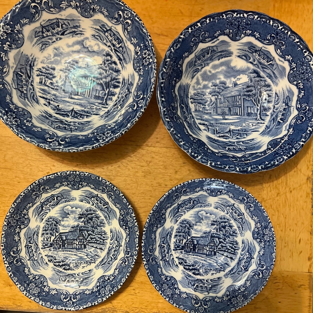 Classic Blue and White Dinnerware Set